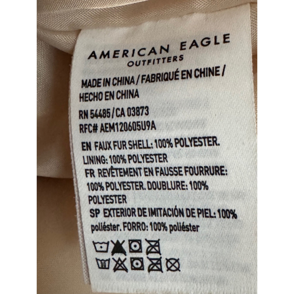American Eagle Beige A-Line Sherpa Jacket, Size L - Picture 4 of 6